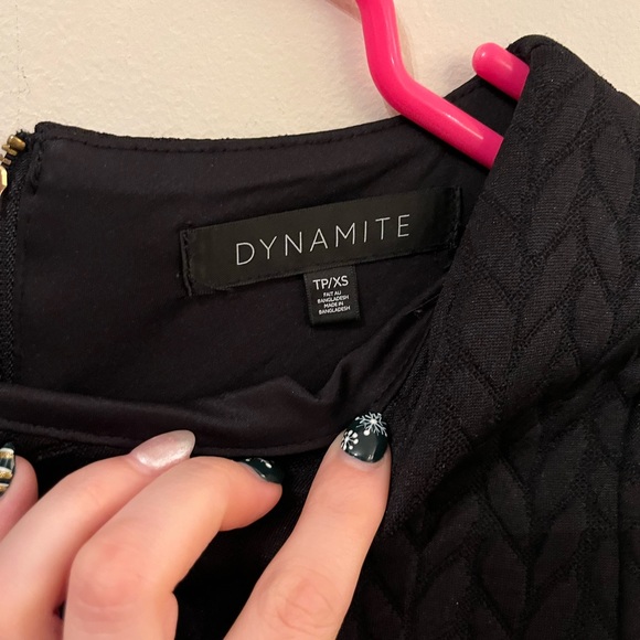 Dynamite Black Long Sleeve Mini Dress - Picture 2 of 6